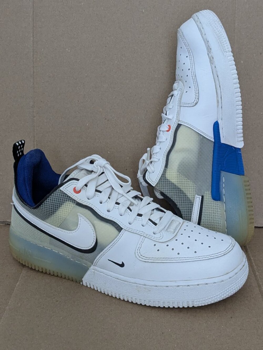 Nike Air Force 1 React 'White Light Photo Blue' DH7615-101 Men's Shoes Size 8 . - Picture 2 of 14